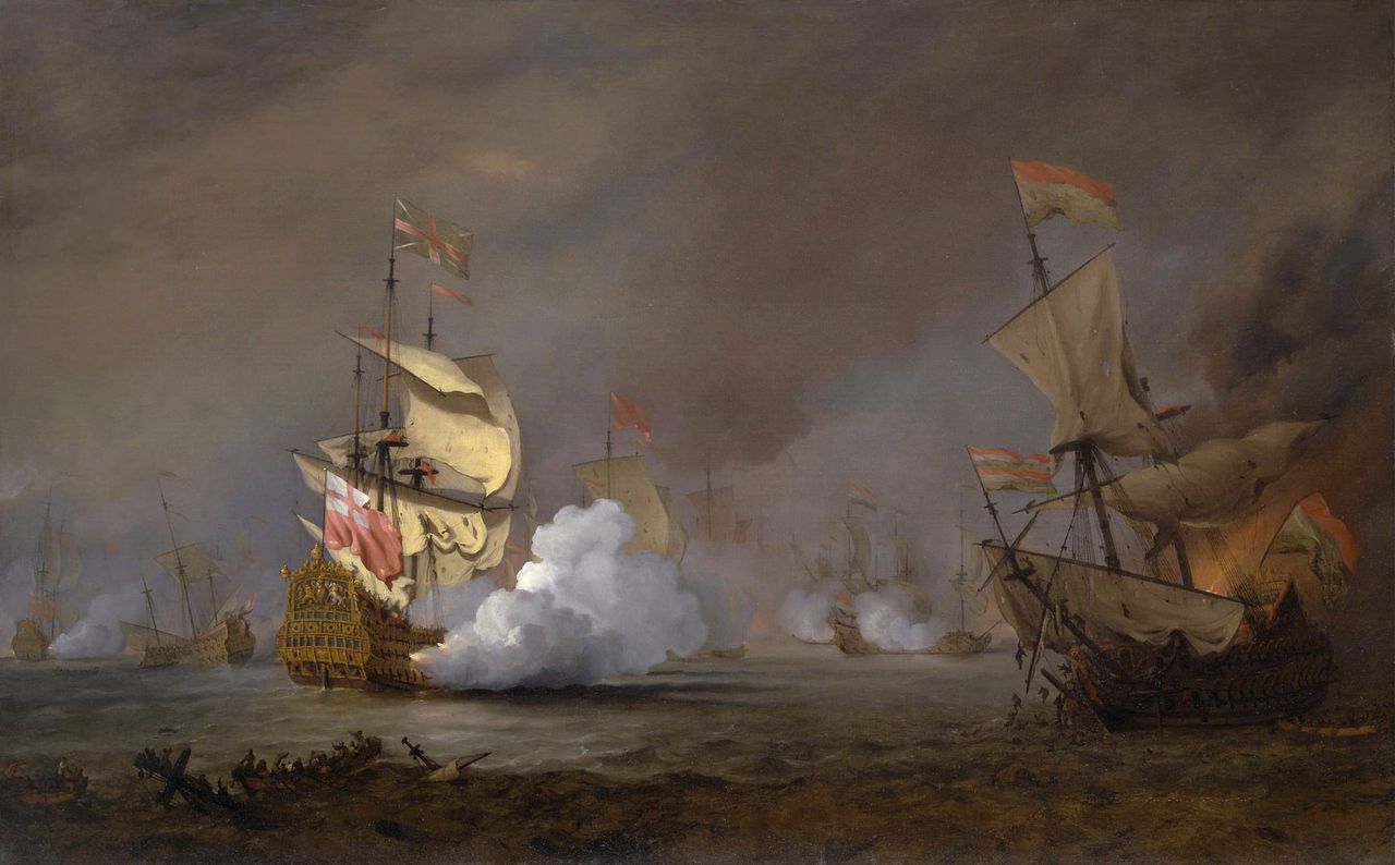 Виллем ван де Вельде Младший. Морское сражение англо-голландских войн. Около 1700