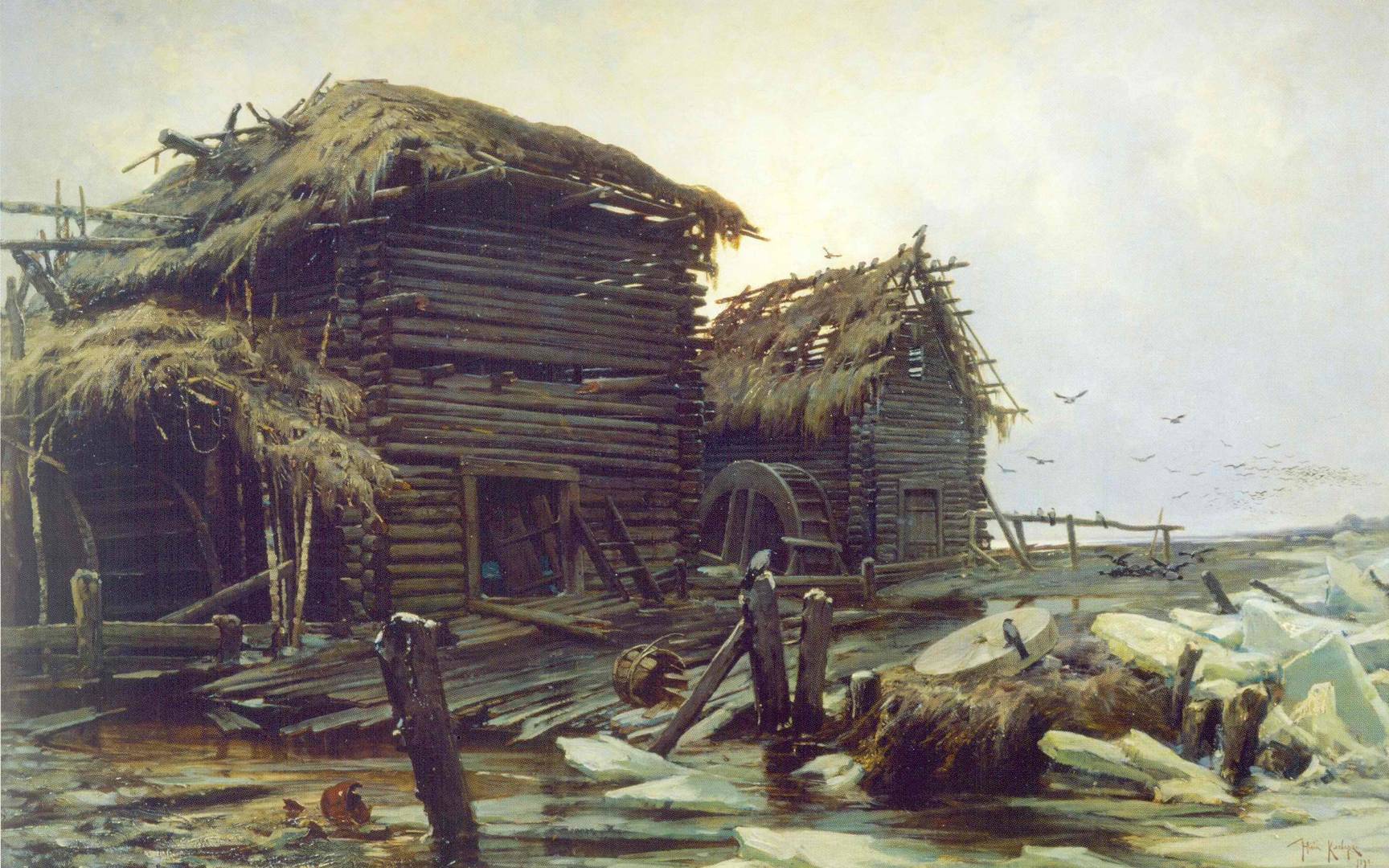 Юлий Клевер. Заброшенная мельница. 1890