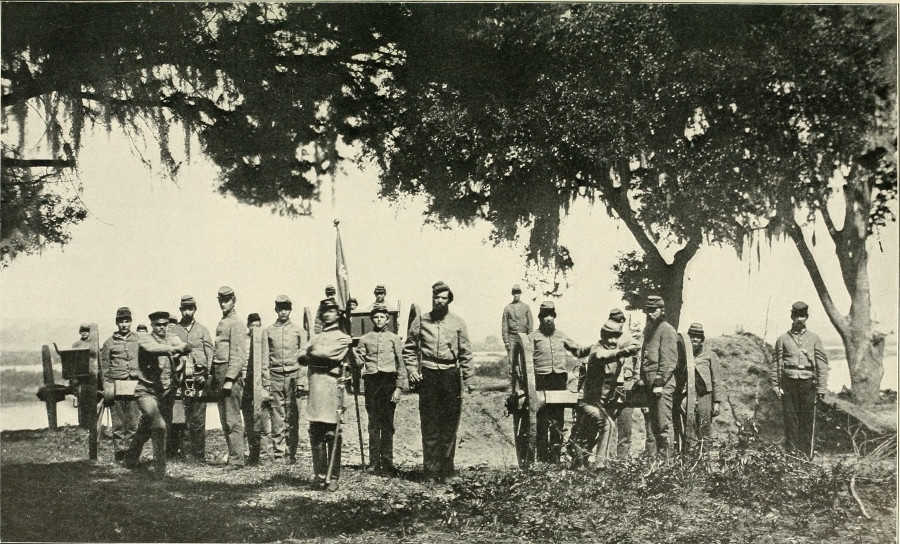 Артиллерия конфедератов в гавани Чарльстон. 1863