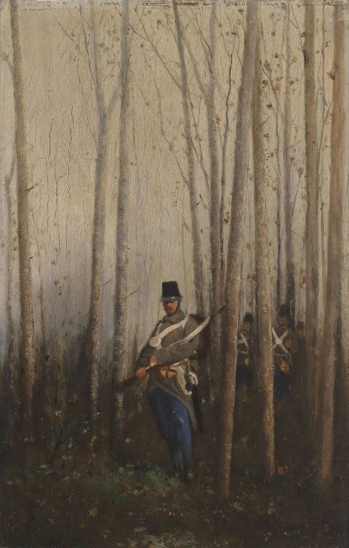 Август фон Петтенкофен. Солдаты в лесу