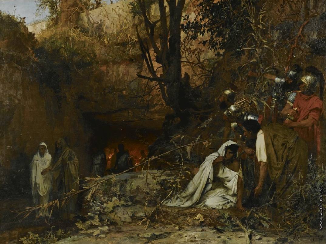 Генрих Семирадский. Гонители христиан у входа в катакомбы. 1874