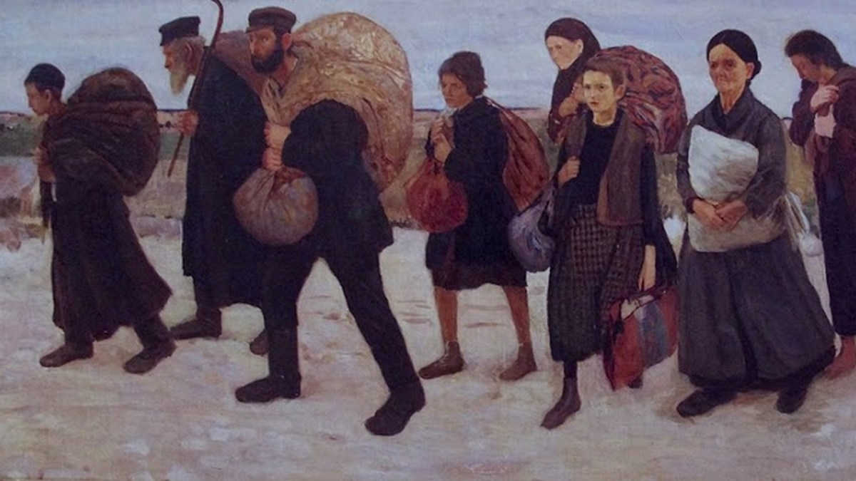 Маурицио Минковский. Беженцы (фрагмент). 1906-1909