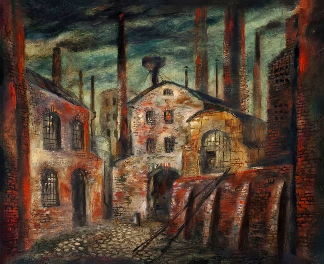 Вадим Рындин. Фабричный двор. 1948