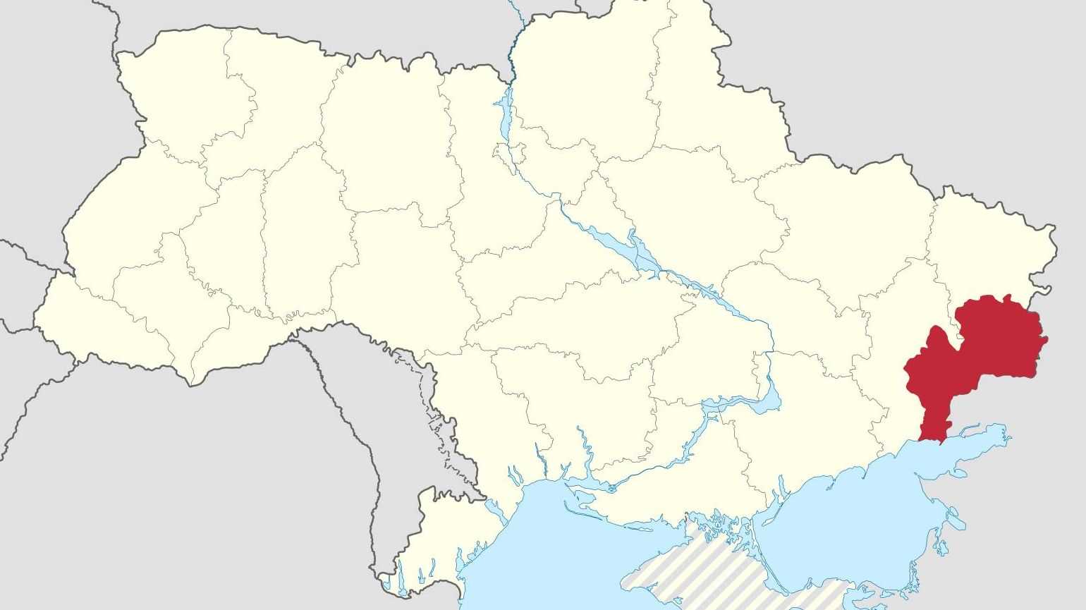 Донбасс на карте Украины