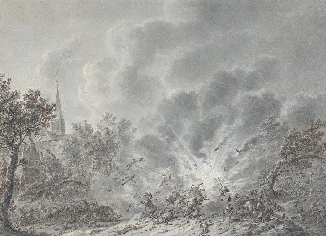 Дирк Лангендийк. Взрыв рядом с деревней. 1805