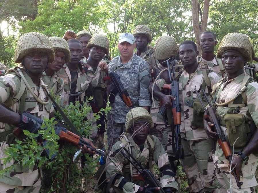 Нигерийские военные на учениях