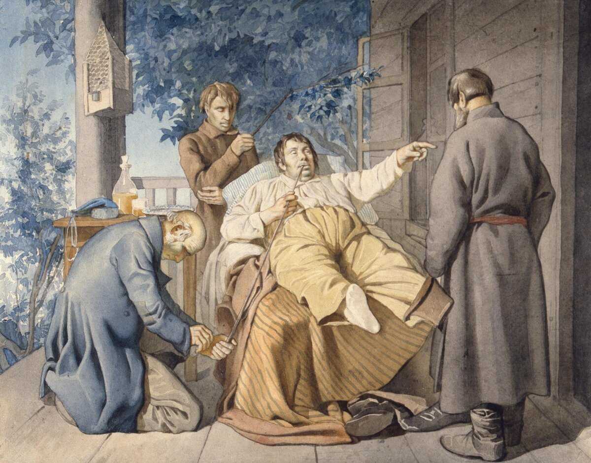 Константин Трутовский. Отдых помещика. 1853