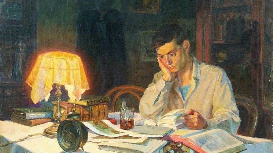 Николай Заболотский. За учебой. 1951
