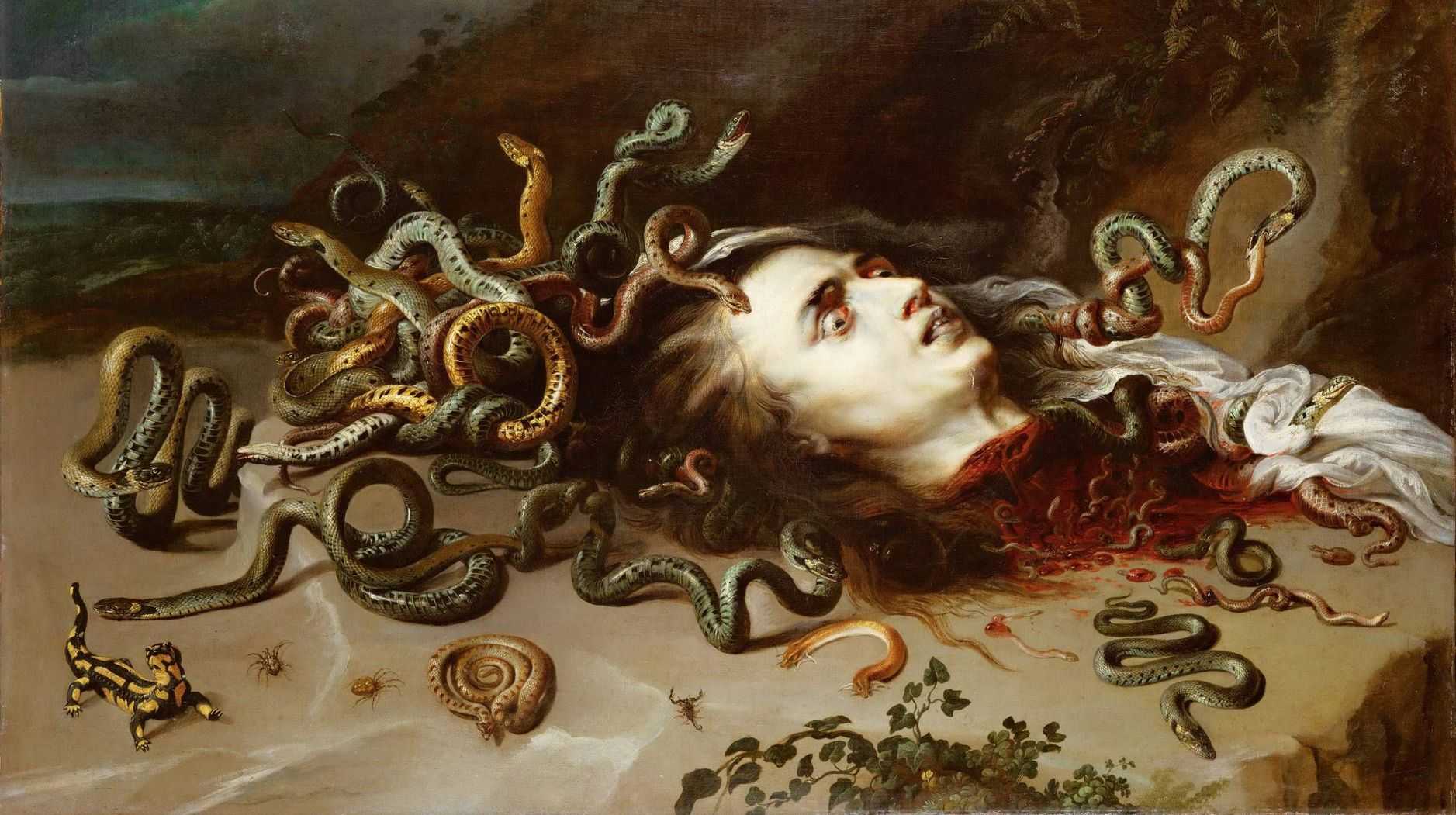 Питер Пауль Рубенс. Голова медузы. 1618