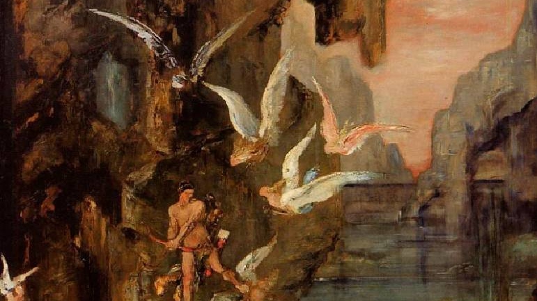 Гюстав Моро. Геракл и Стимфалийские птицы (фрагмент). Ок. 1875
