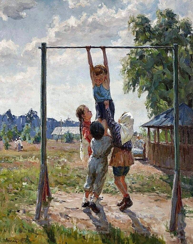 М. Богатырев. Будущие чемпионы. 1950