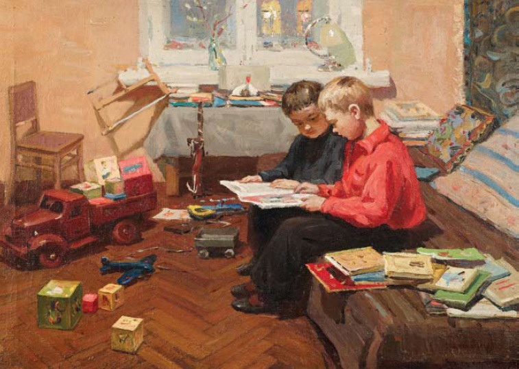 Л. П. Ляхович. Илья и Кирилл. 1950