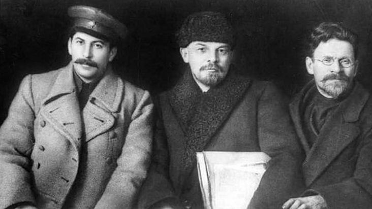Сталин И.В., Ленин В.И., Калинин М.И. заседании в 1919 году