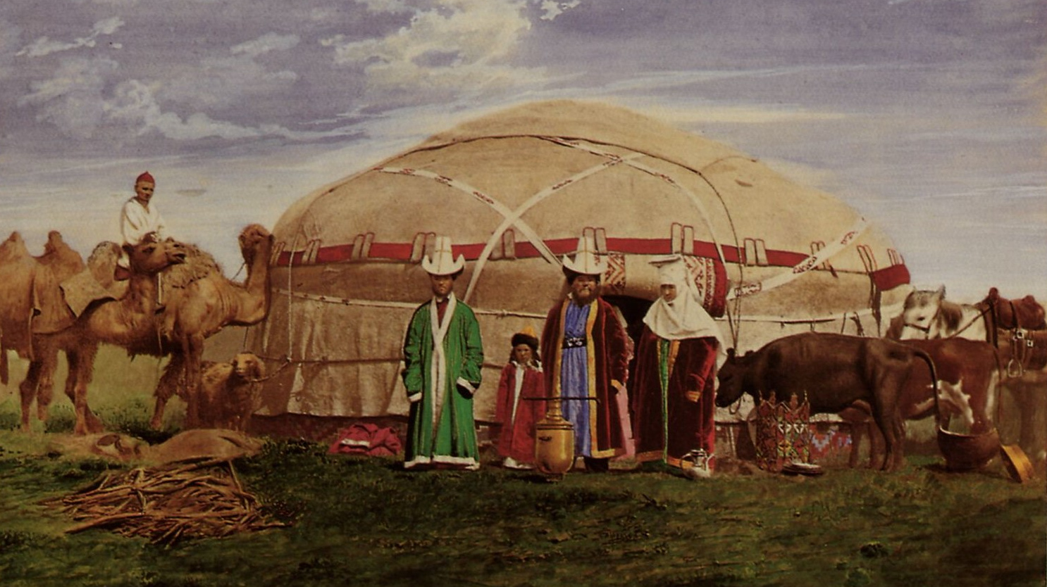 Михаил Букарь. Юрта и семейство волостного управителя. 1872 год