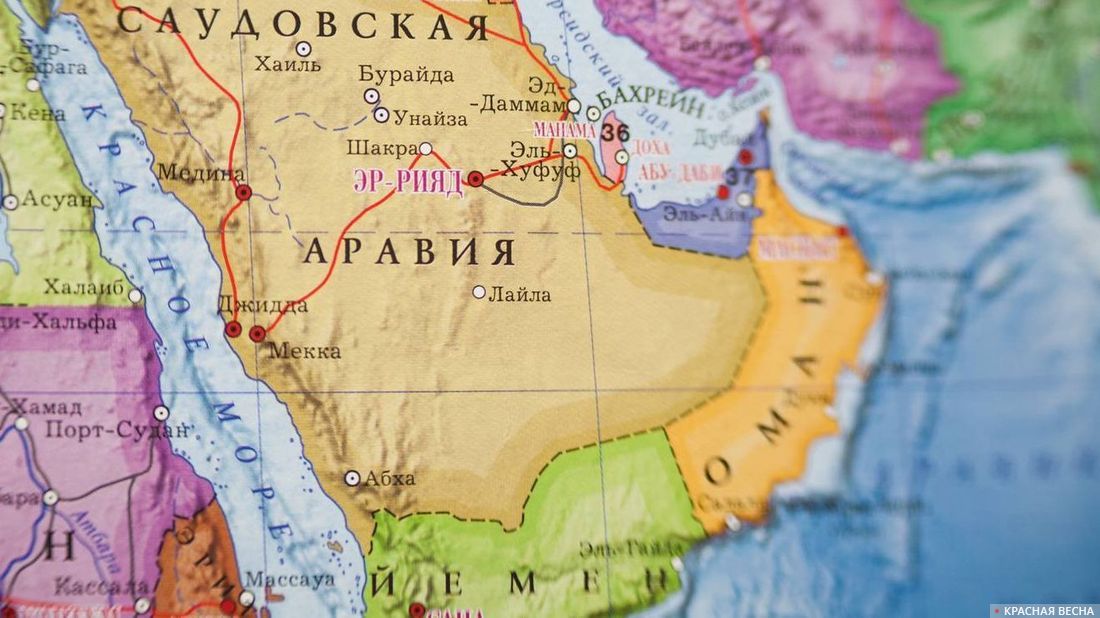 Саудовская Аравия и Йемен на карте