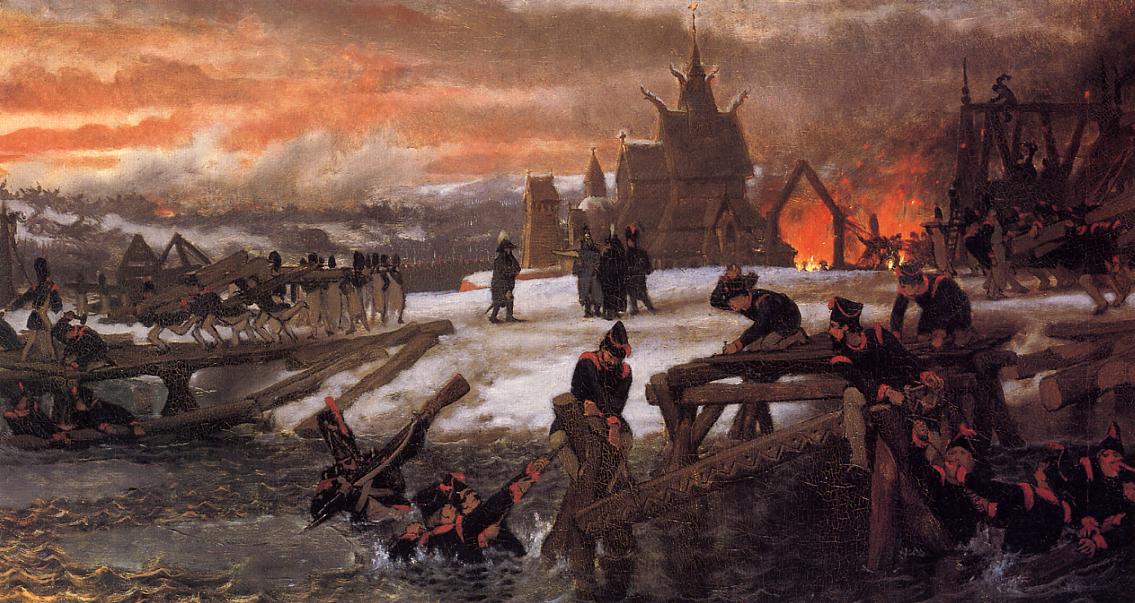 Лоуренс Альма-Тадема. Переправа через Березину. 1869