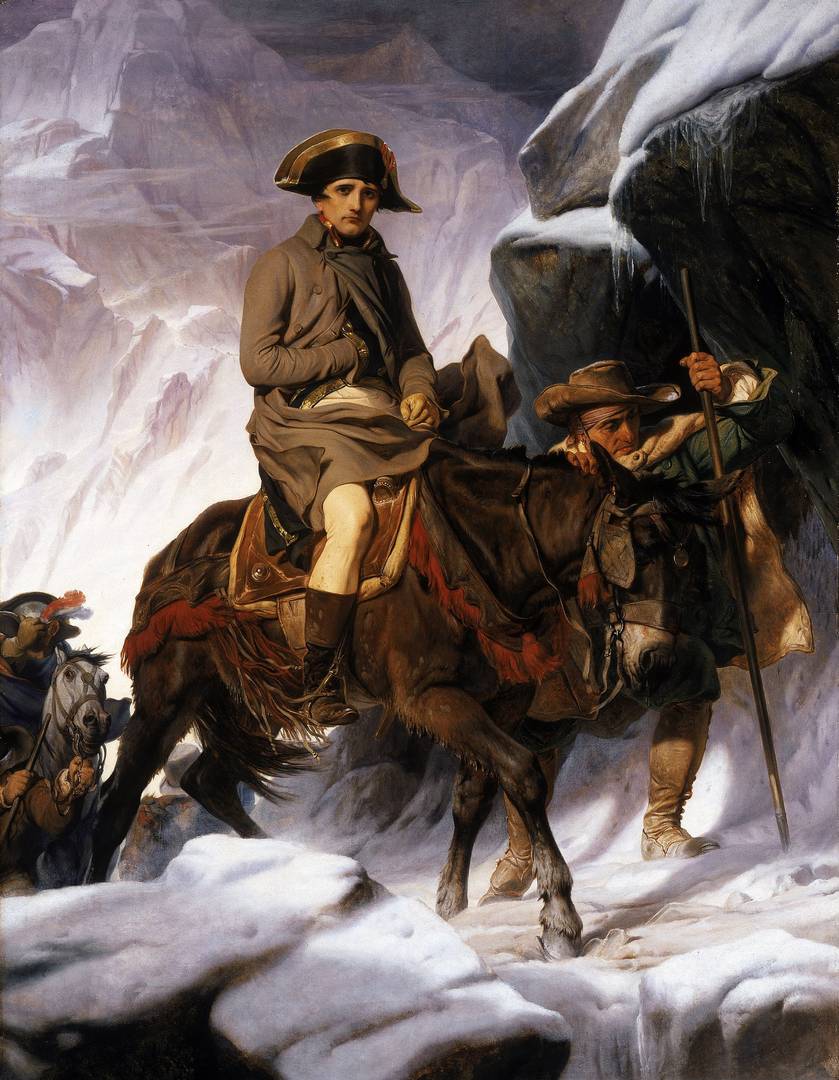 Поль Деларош. Наполеон, пересекающий Альпы. 1850
