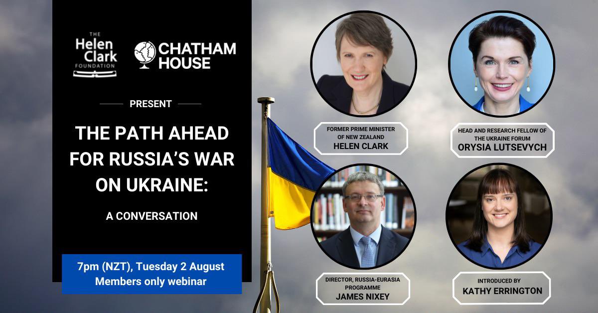 Вебинар Четем-хауса* на тему российской спецоперации на Украине, участвуют: Хелен Кларк, Орыся Луцевич, Джеймс Никси, Кэти Эррингтон. 2022