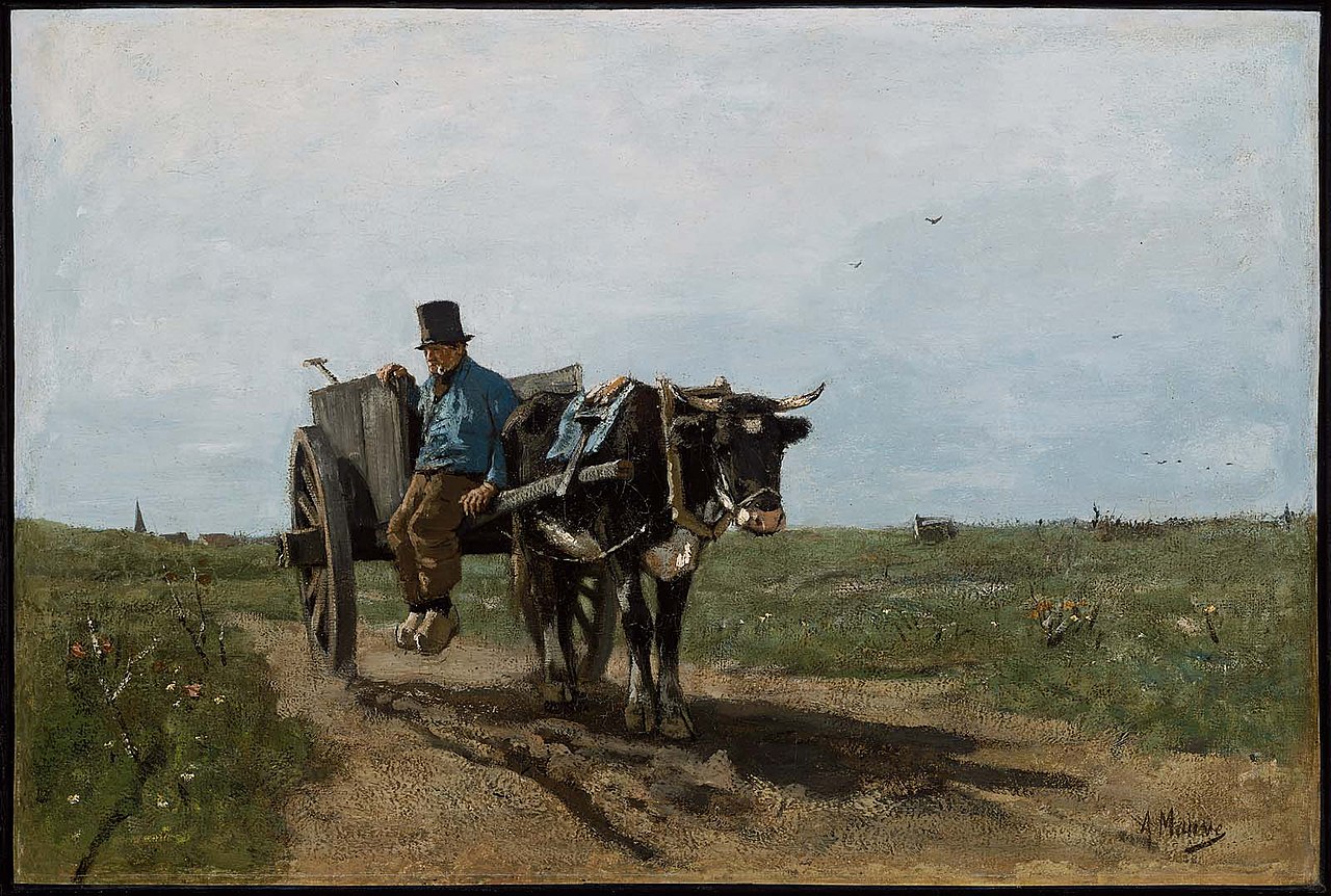 Антон Мауве. Ломовой извозчик на просёлочной дороге. 1867