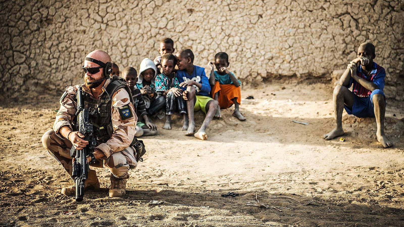 Миротворец шведского контингента ООН в Мали