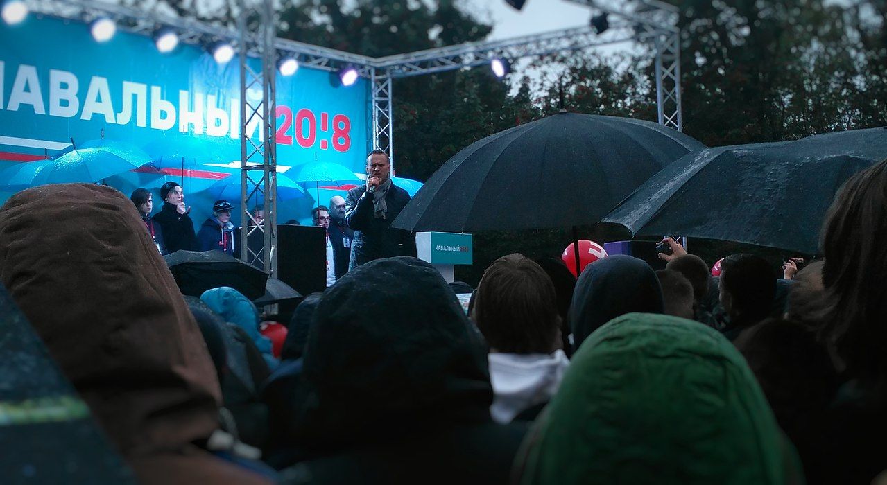 Алексей Навальный во время своей 