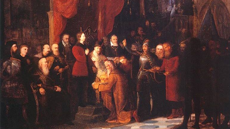 Ян Матейко. Коронация первого короля (Польши) в 1001 году. 1889