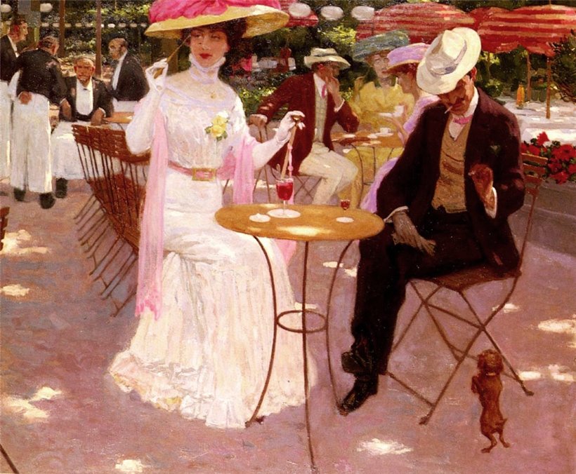 Aime Stevens (Belgian, born 1879), Кафе.