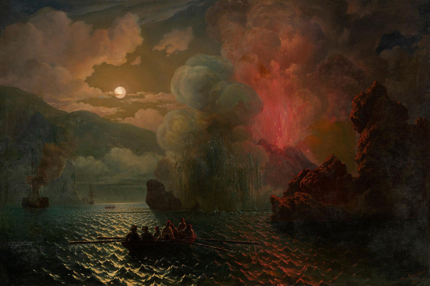 Николай Красовский. Извержение вулкана. 1868