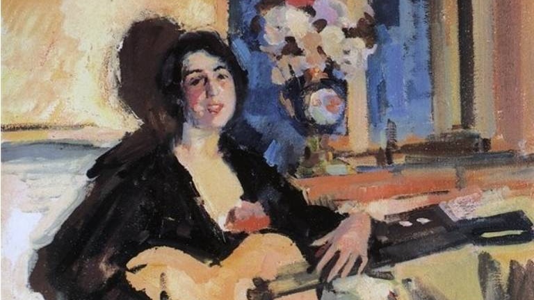 Константин Коровин. Дама с гитарой. 1911