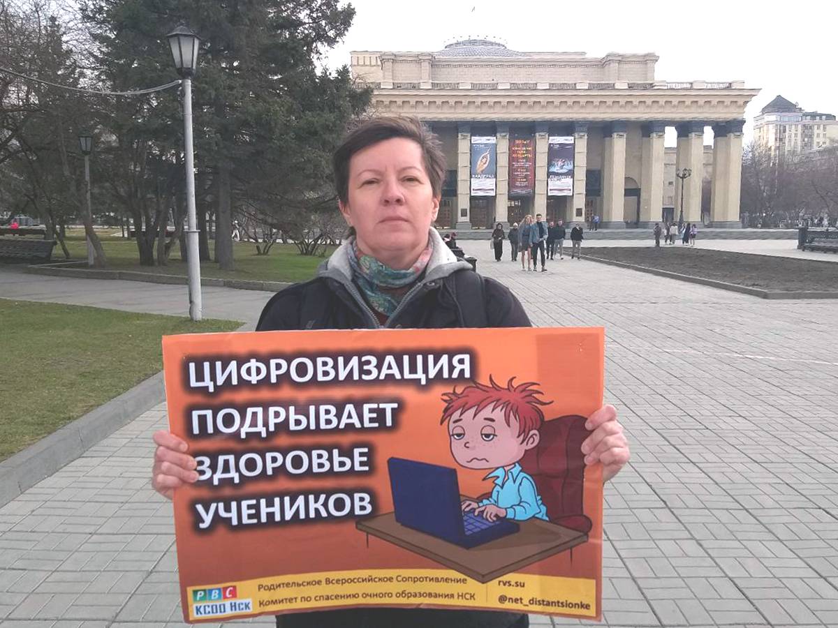 г. Новосибирск, Одиночный пикет против цифровизации образования