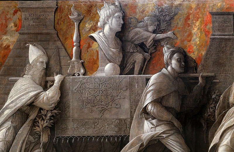 Андреа Мантенья. Введение культа Кибелы в Риме (фрагмент). 1505 — 1506.