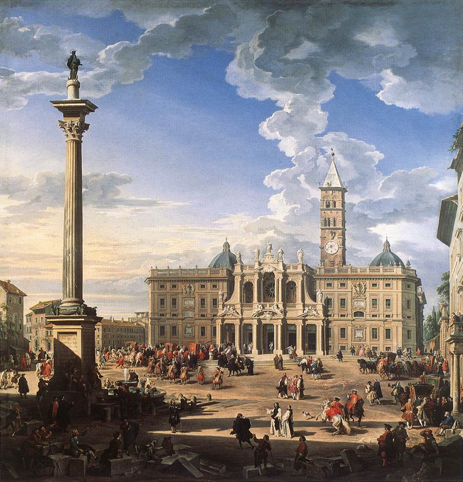 Джовани Панини. Площадь и базилика Санта-Мария-Маджоре в Риме. 1744