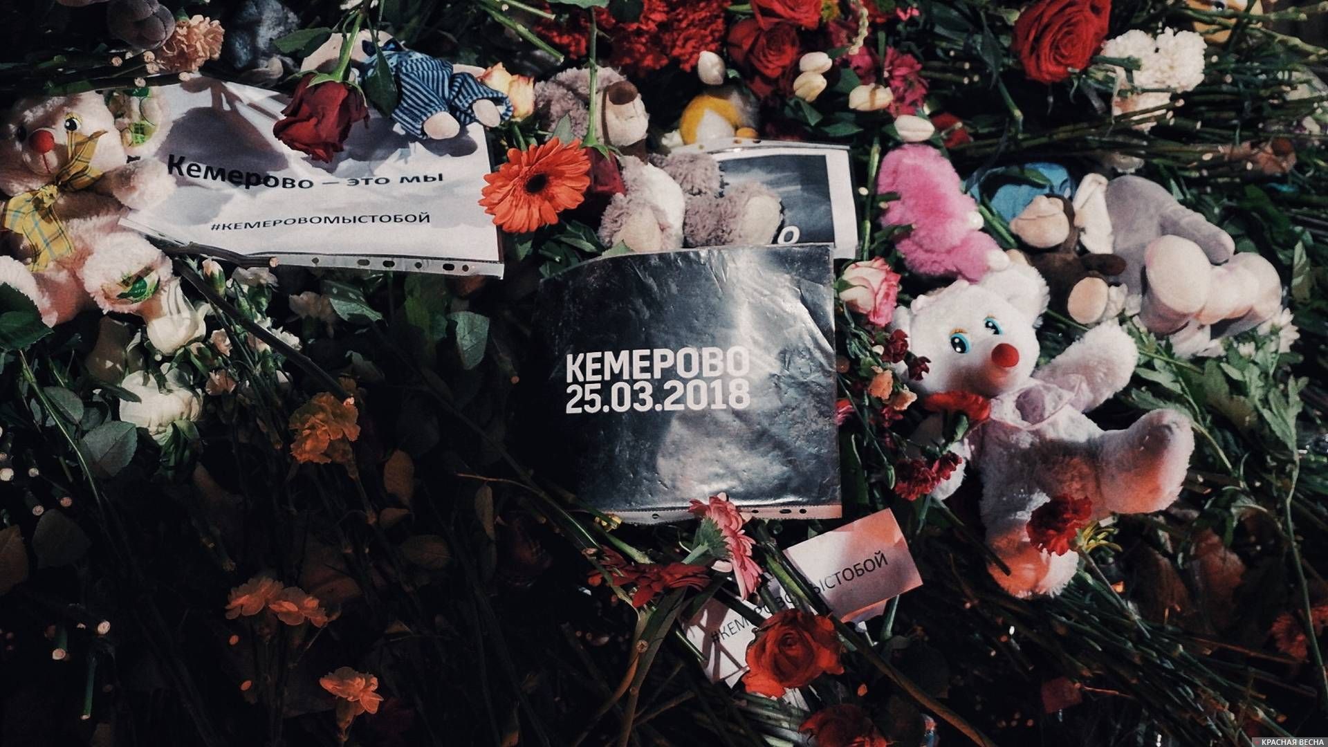 Акция памяти погибших в Кемерове. Пушкинская площадь