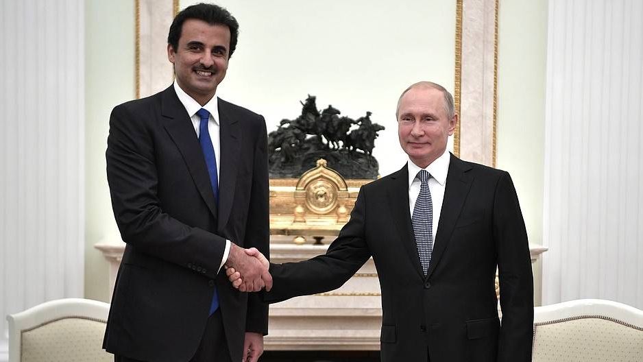встреча Владимира Путина с Эмиром Государства Катар Тамимом бен Хамадом аль-Тани