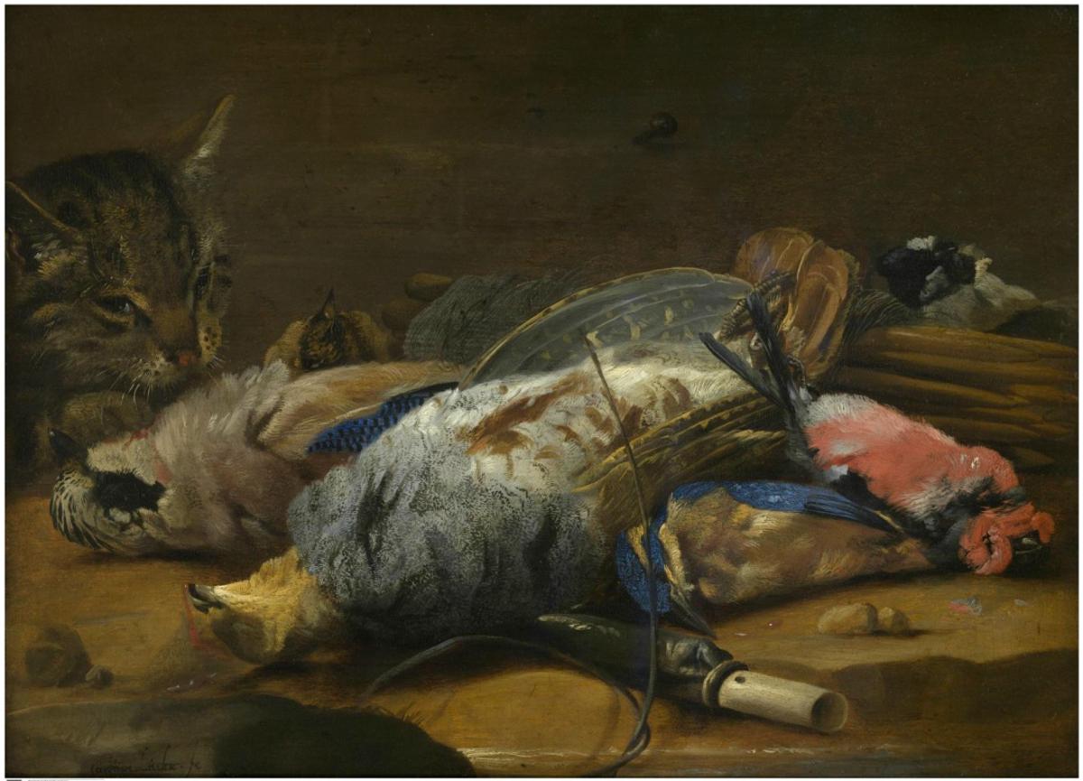 Карстиан Луикс. Кот и мертвая птица. XVII век