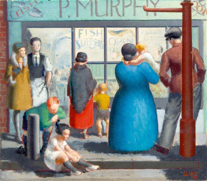 John Luke. Fish and Chip Shop. 1931
