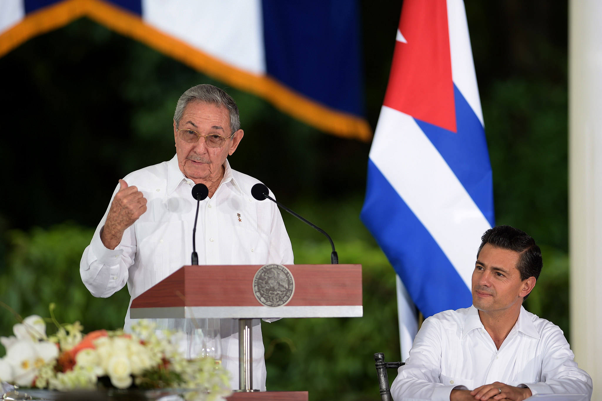 Рауль Кастро (слева), автор: Presidencia de la República Mexicana [presidenciamx], лицензия: CC BY 2.0