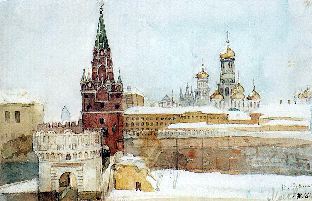 Василий Суриков. Вид на Кремль зимой. 1876 год