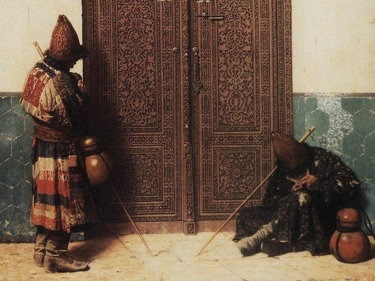 Василий Верещагин. Просители милостыни. У дверей мечети (фрагмент)