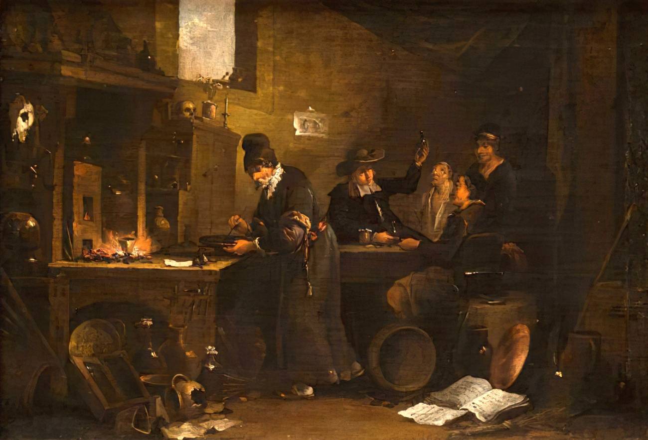 Неизвестный художник. У алхимика. XVII век