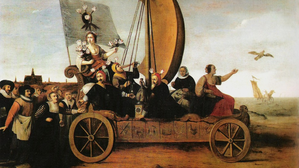 Хендрик Герритс Пот. Сумасшедший фургон флоры (Аллегория тюльпаномании). 1637-1638
