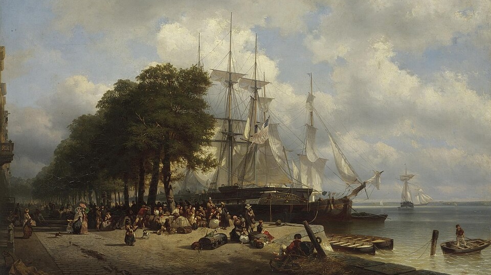 Франс Арнольд Брейхаус де Гроот. Отъезд эмигрантов в Америку. До 1872 г.