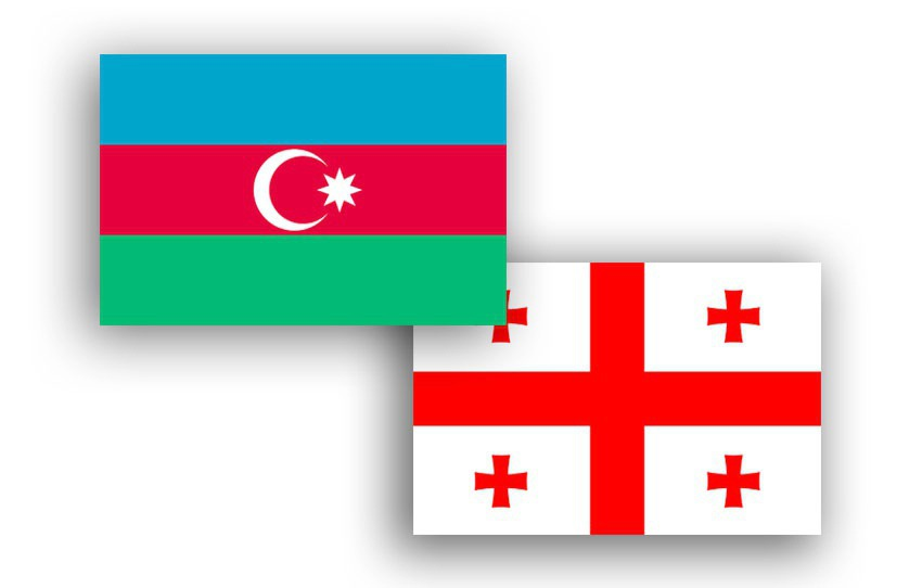 Флаги Азербайджана и Грузии