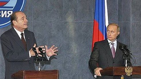 Жак Ширак и Владимир Путин