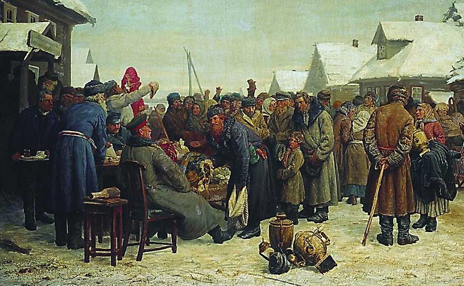 Василий Максимович Максимов. «Аукцион за недоимки». 1881