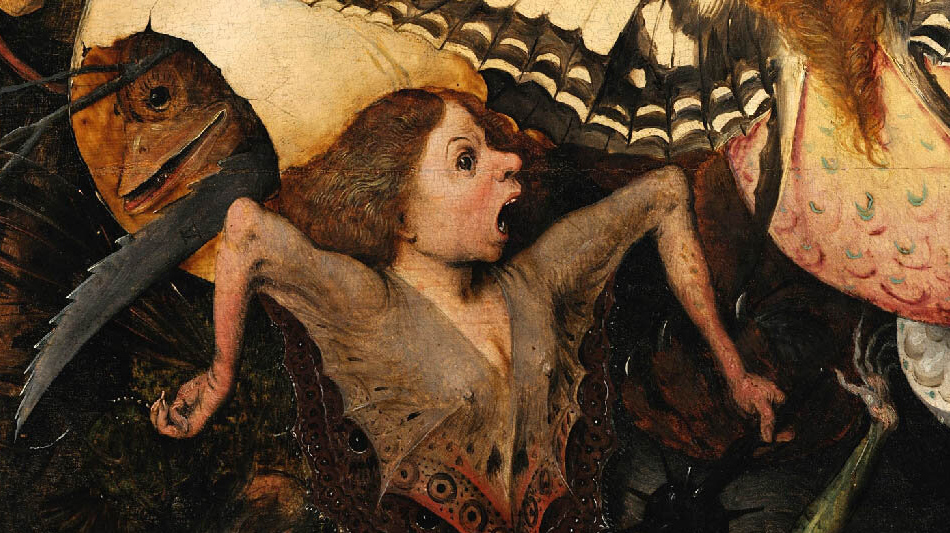 Питер Брейгель Старший. Падение мятежных ангелов (фрагмент). 1562