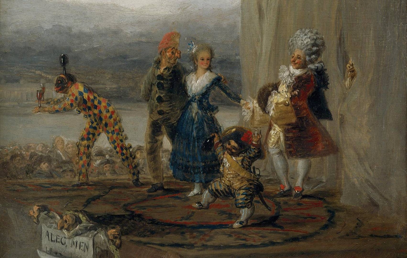 Франсиско Гойя. Бродячие комедианты (фрагмент). 1793