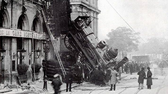 Крушение на вокзале Монпарнас 22 октября 1895 года, Париж, Франция