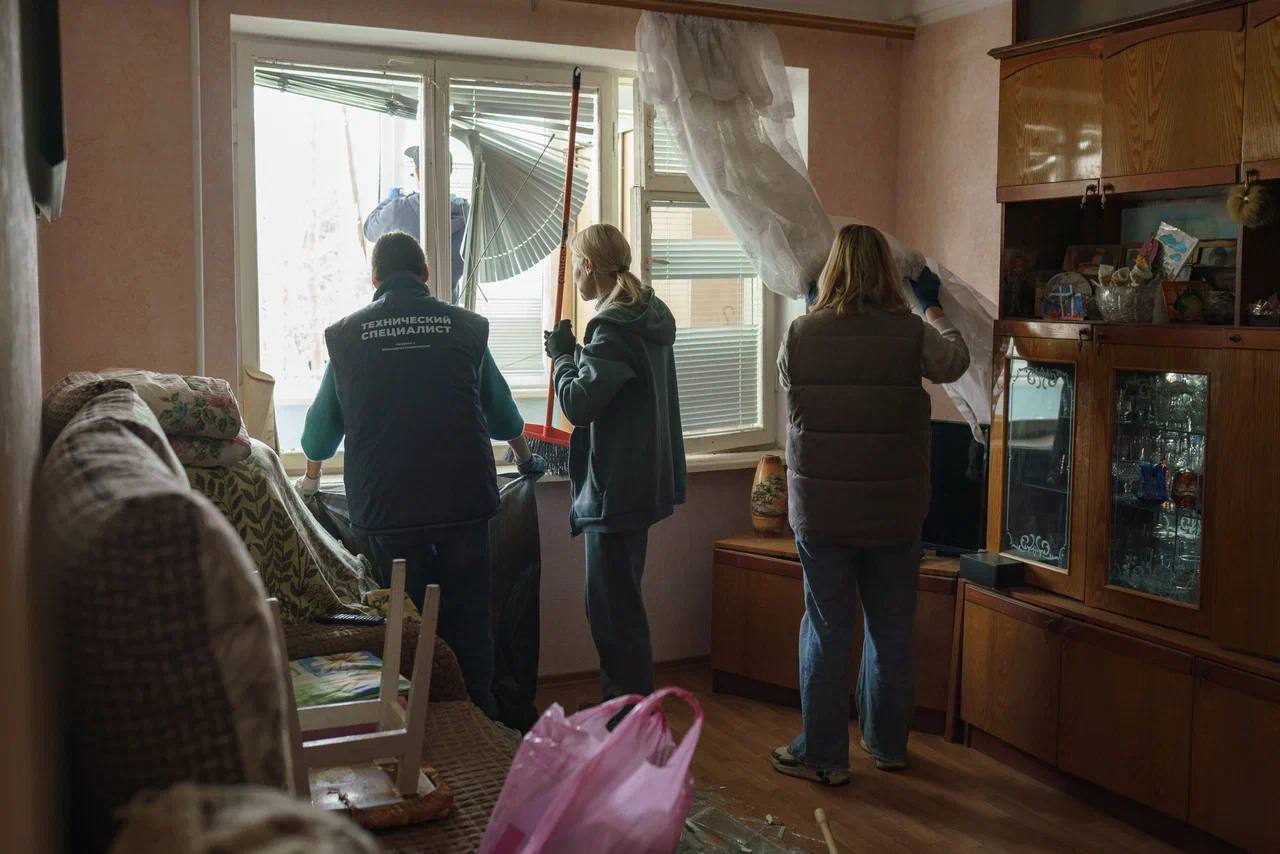 Устранение последствий взрыва в Севастополе