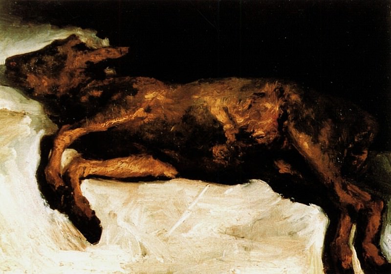 Винсент Ван Гог. Новорожденный теленок, лежащий на соломе. ок. 1884